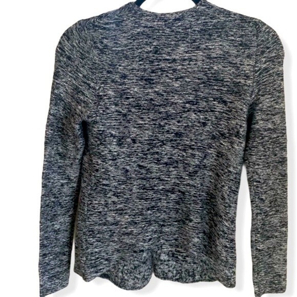 Lucky Brand Sweater Jacket Cardigan Marled Yarn black and white double breasted - Picture 3 of 12